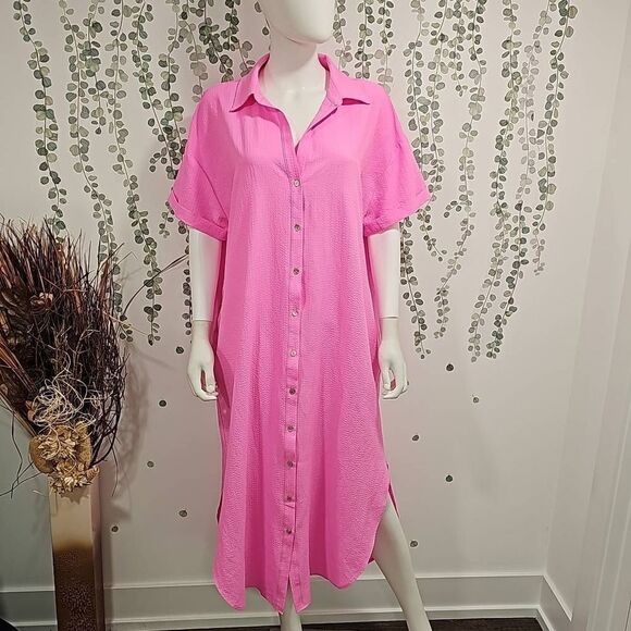 Show Me Your MuMu Buoy Button Down Dress Sz M - Picture 3 of 9